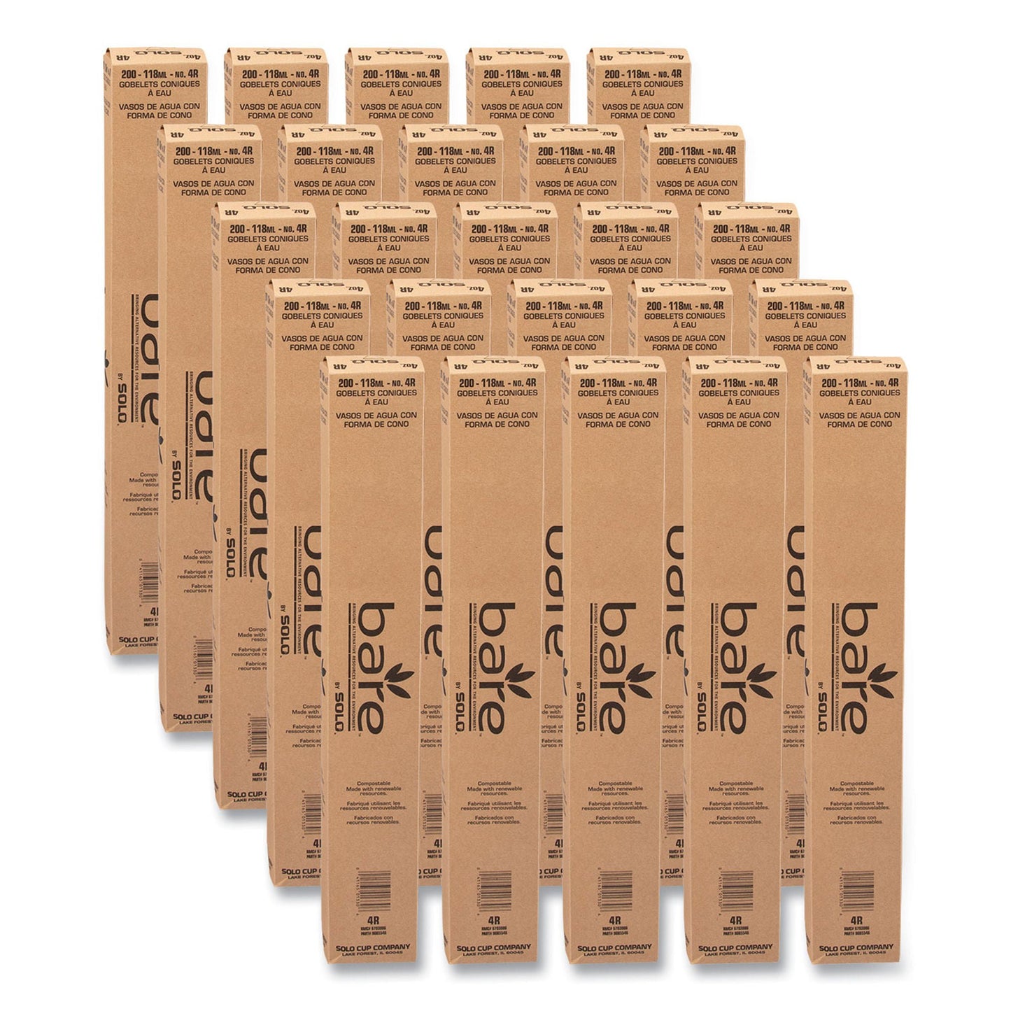 CUP, PAPER CONE WHT 4OZ (200/SL 25SL/CS)