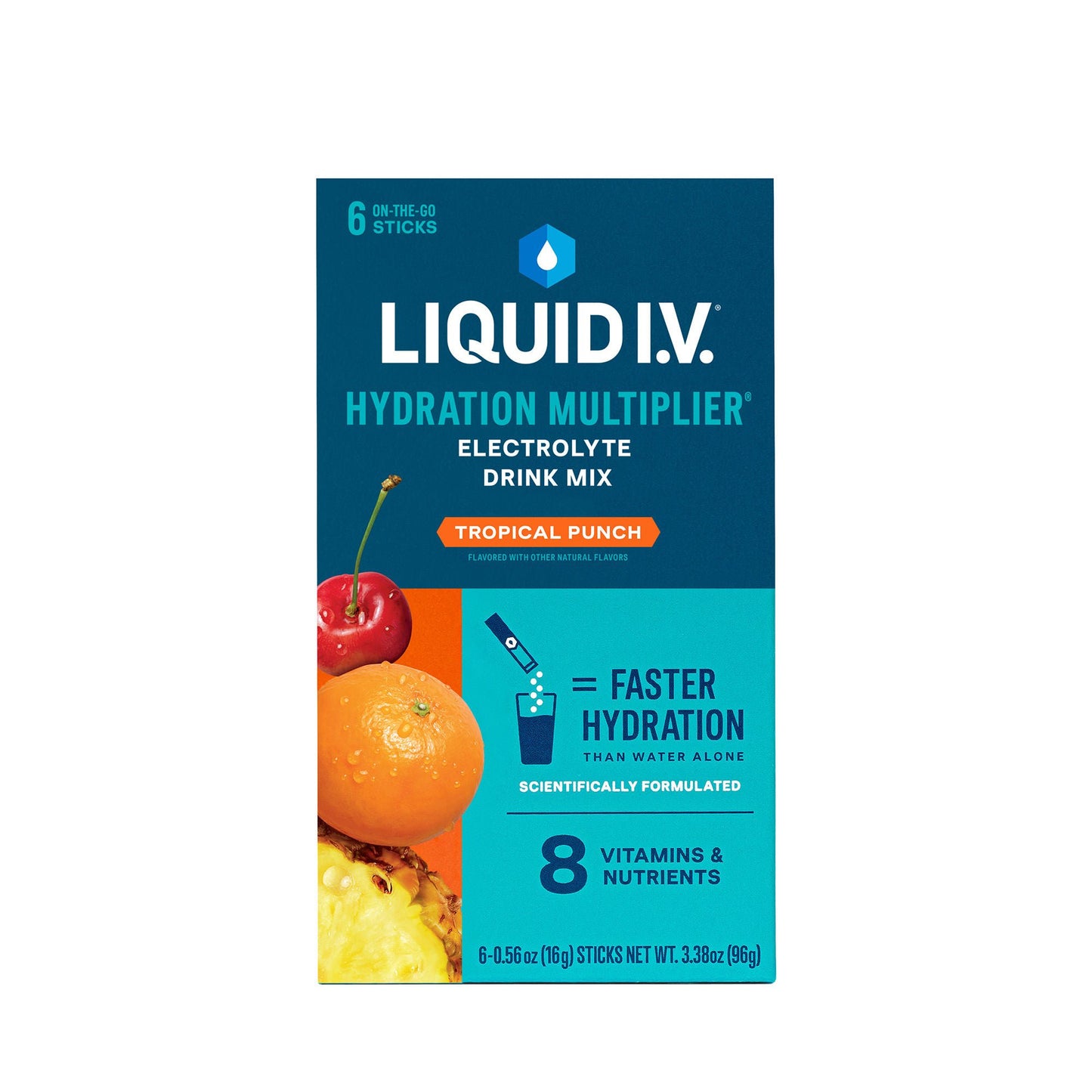 LIQUID IV, PDR HYDRATION TROPICAL PUNCH (6/PK 12PK/CS)