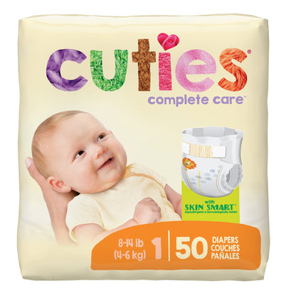 DIAPER, BABY CUTIES SIZE1 (50/PK 4PK/CS)