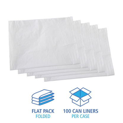 LINER, CAN TRASH LINEAR WHT .7MIL 60GL 38"X58" (100/CS)