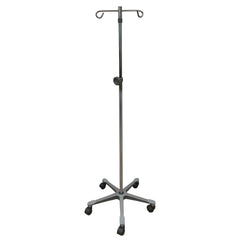 POLE, IV 2HOOK 5LEG BASE