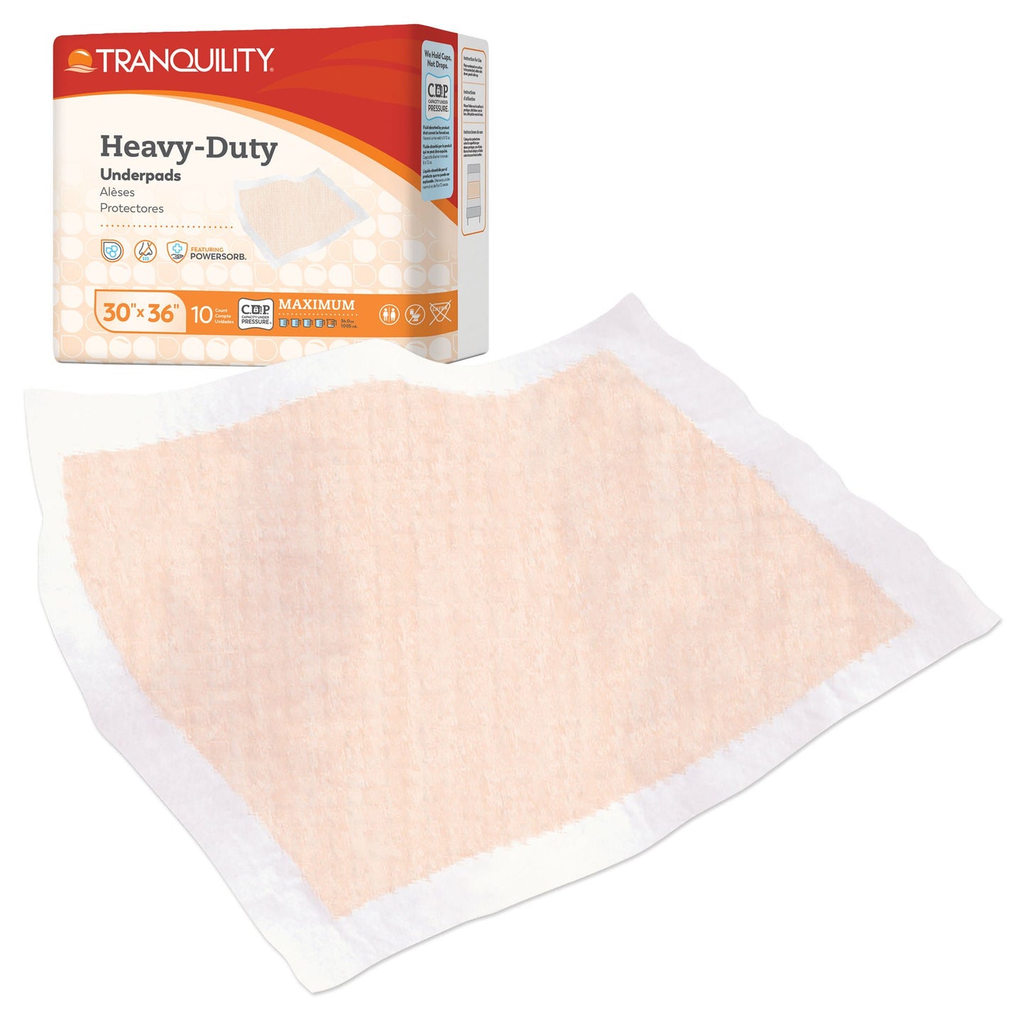 UNDERPAD, INCONT TRANQUILITY HD 30X36" (10/BG 6BG/CS)