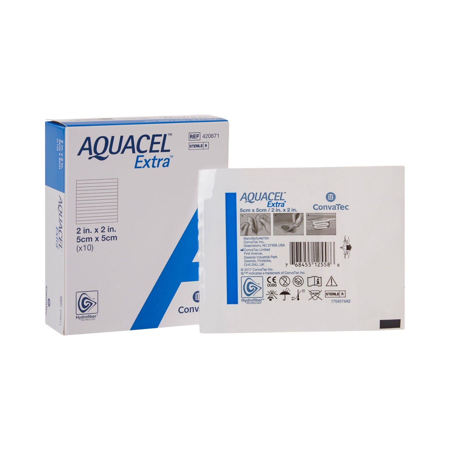 DRESSING, WND AQUACEL X HYDFBRW/O BORDER 2X2" (10/