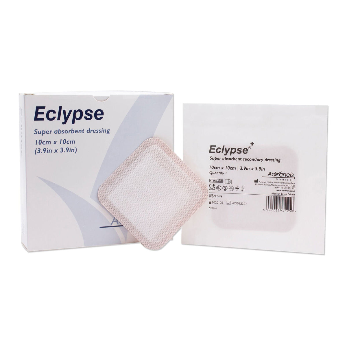 DRESSING, WOUND ECLYPSE SUPER ABSRB 4"X4" (20/BX)