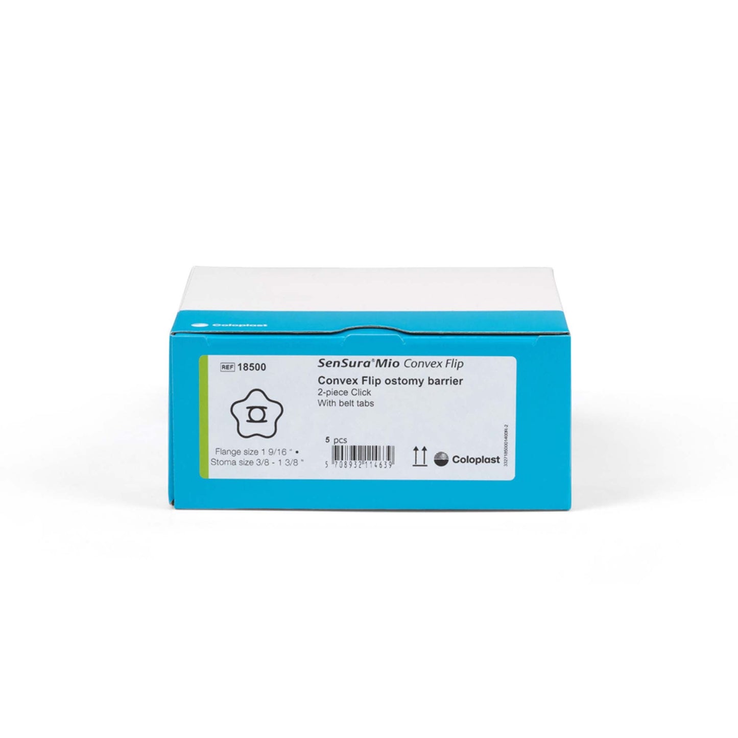 BARRIER, OSTOMY SENSURA MIO CLICK 2PC GRN 3/8" 1 3/8" (5/BX)