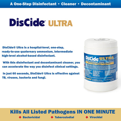 TOWELETTE, MOIST DISCIDE ULTRA6"X6.75" (160/CN) (12CN MIN)
