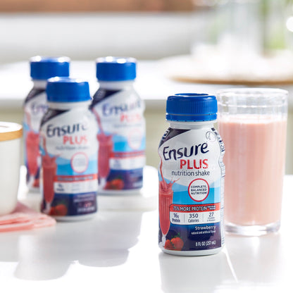 ENSURE PLUS, RTD STRWBRY & CRM8OZ (6/PK 4PK/CS)