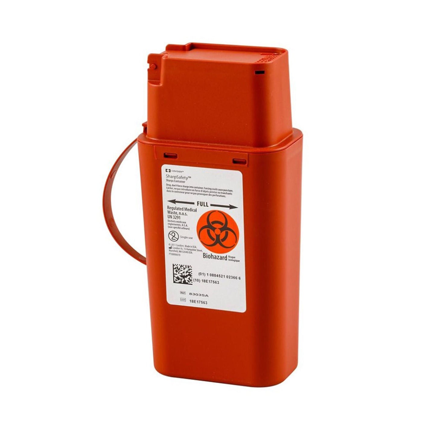 CONTAINER, SHARPS TRANSPORT SHUTTLE EMS W/2CLSR RED (20/CS)
