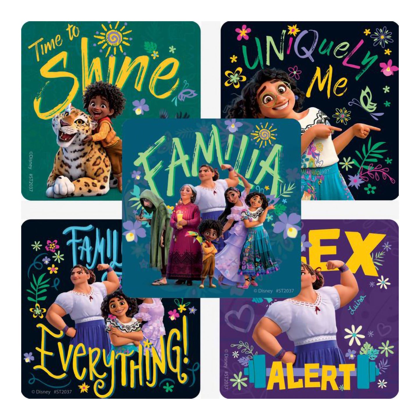 STICKER, ENCANTO FAMILIA 2 1/2" (100/BX)