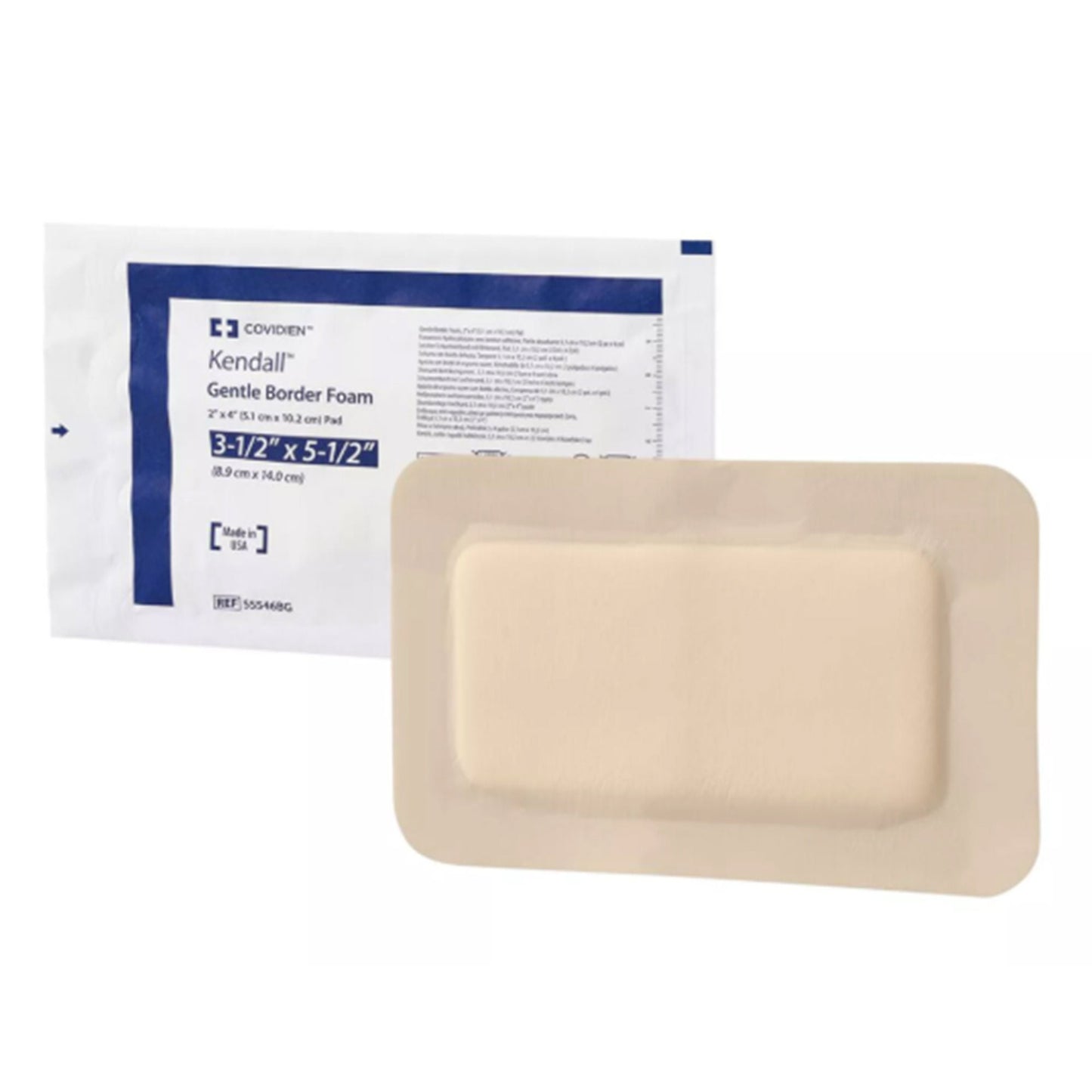 DRESSING, BORDER FOAM GENTLE 3.5X5.5" (10/BX 5BX/CS)