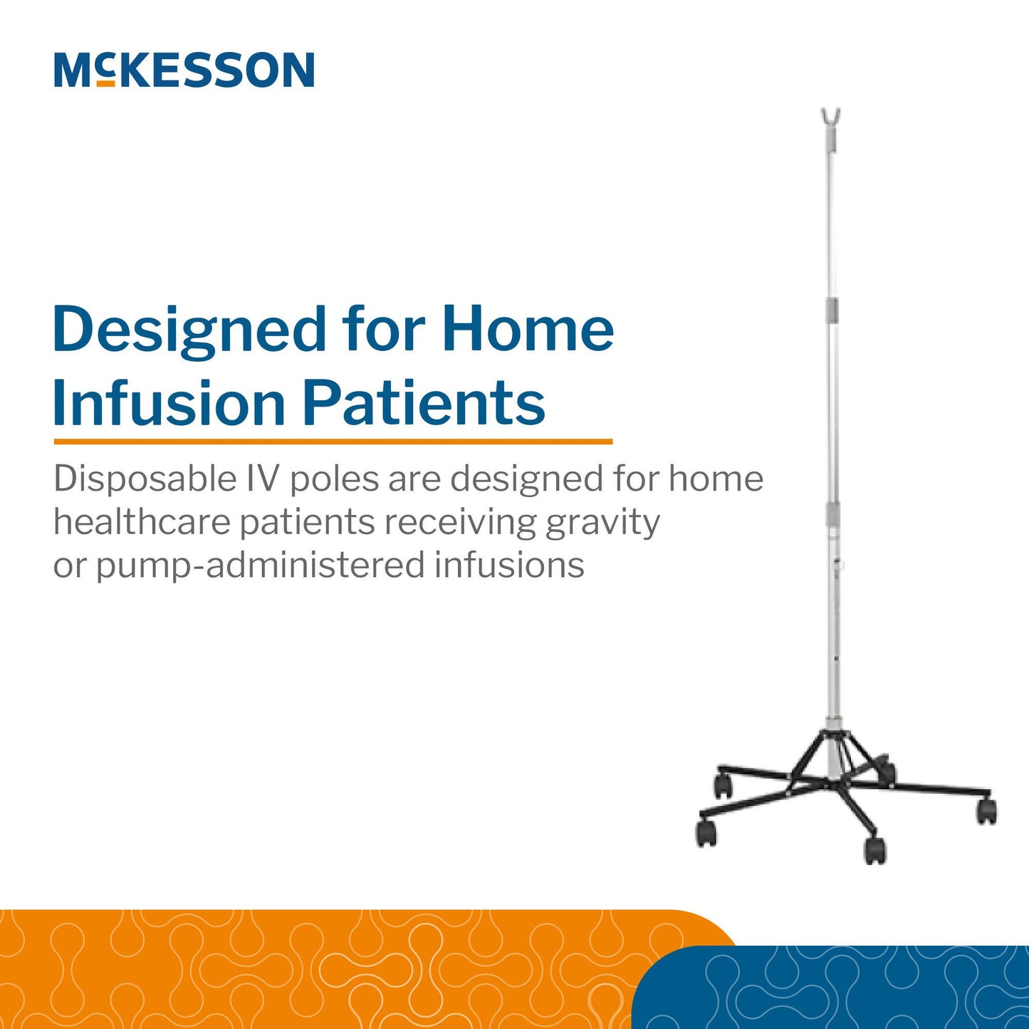 IV POLE, FLOOR DISP 5WHEEL 74"(6/CS)
