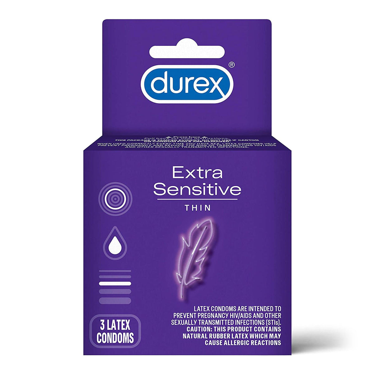 CONDOM, LUB DUREX X-SENSITIVE (3/BX)