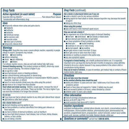 ADVIL, TAB 200MG DISPENSER 2X50 (100/BX)