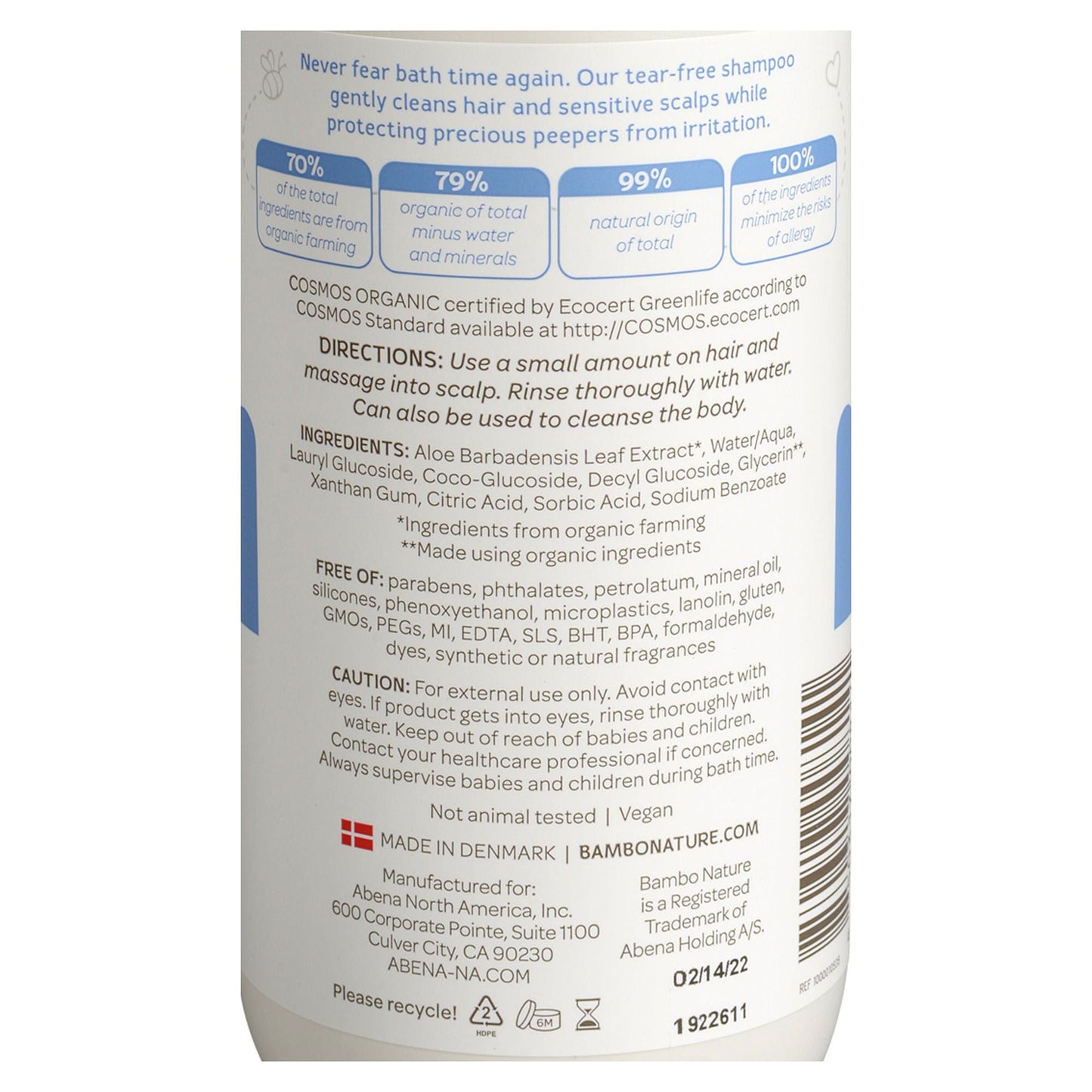 SHAMPOO, BABY BAMBOO NATURE TEAR CLR 16.9FL OZ (6/CS)