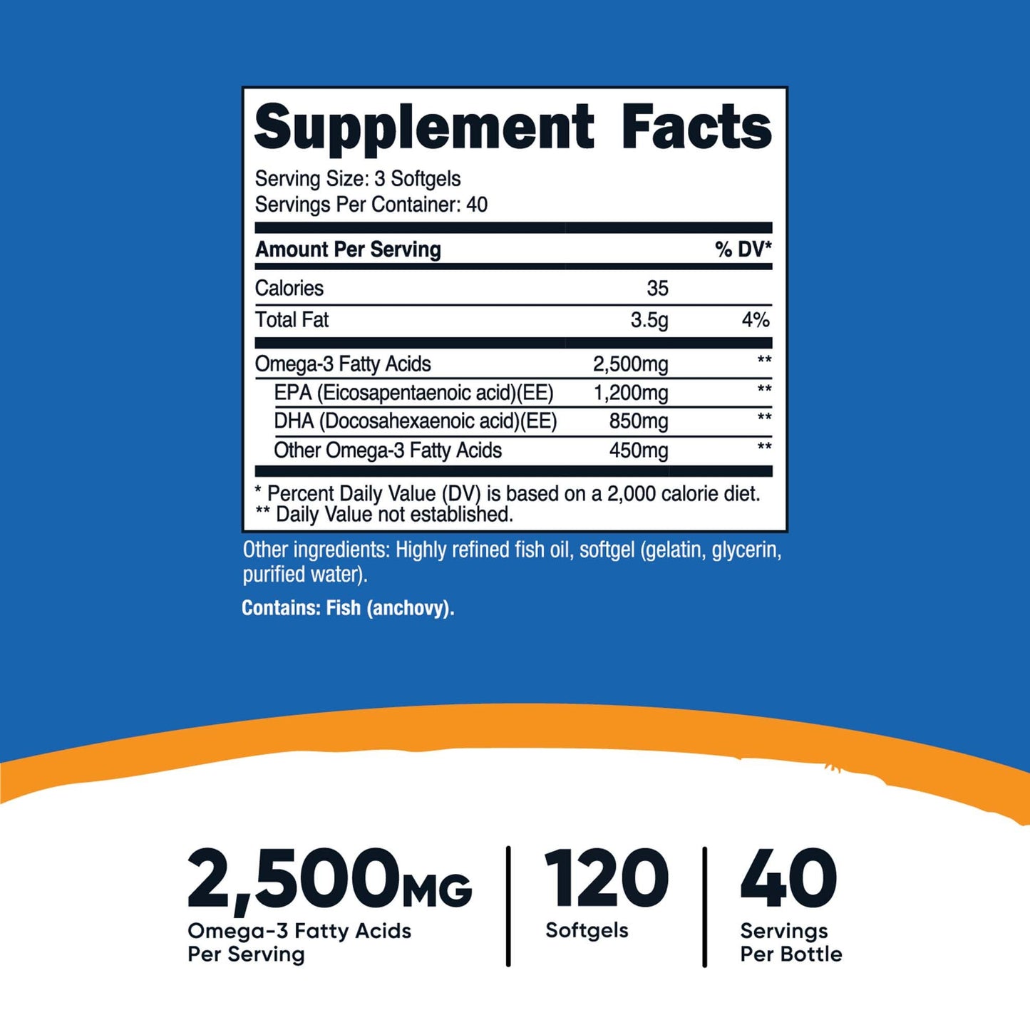 VITAMIN, SGEL OMEGA-3 2500MG (120/BT 12BT/CS)