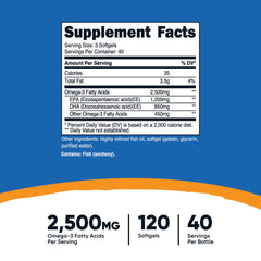 VITAMIN, SGEL OMEGA-3 2500MG (120/BT 12BT/CS)