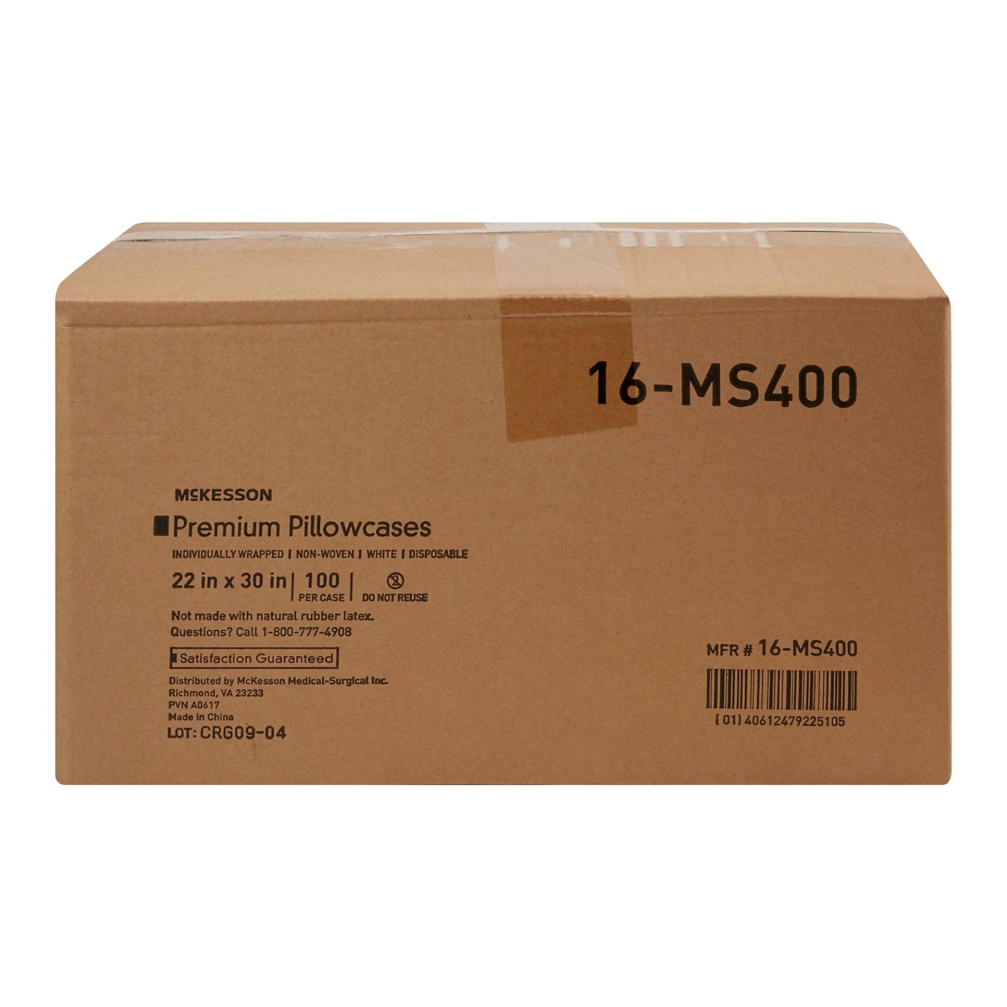PILLOWCASE, DISP WHT 22X30 (100/CS)