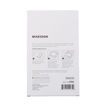 DRESSING, FILM TRANS W/FRM DELSTR 4"X4 3/4" (50/BX)