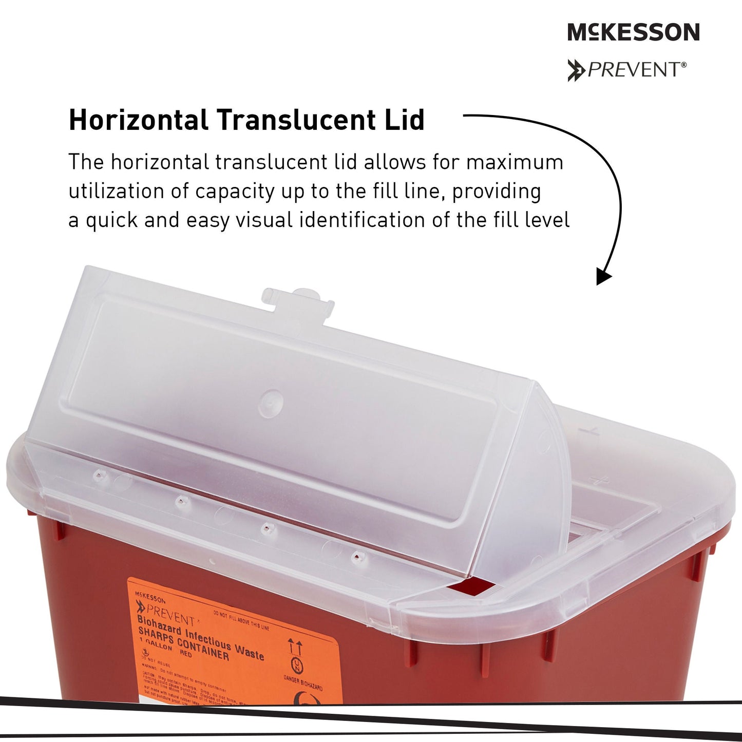 CONTAINER, SHARPS RED 1GL STACKABLE (24/CS)