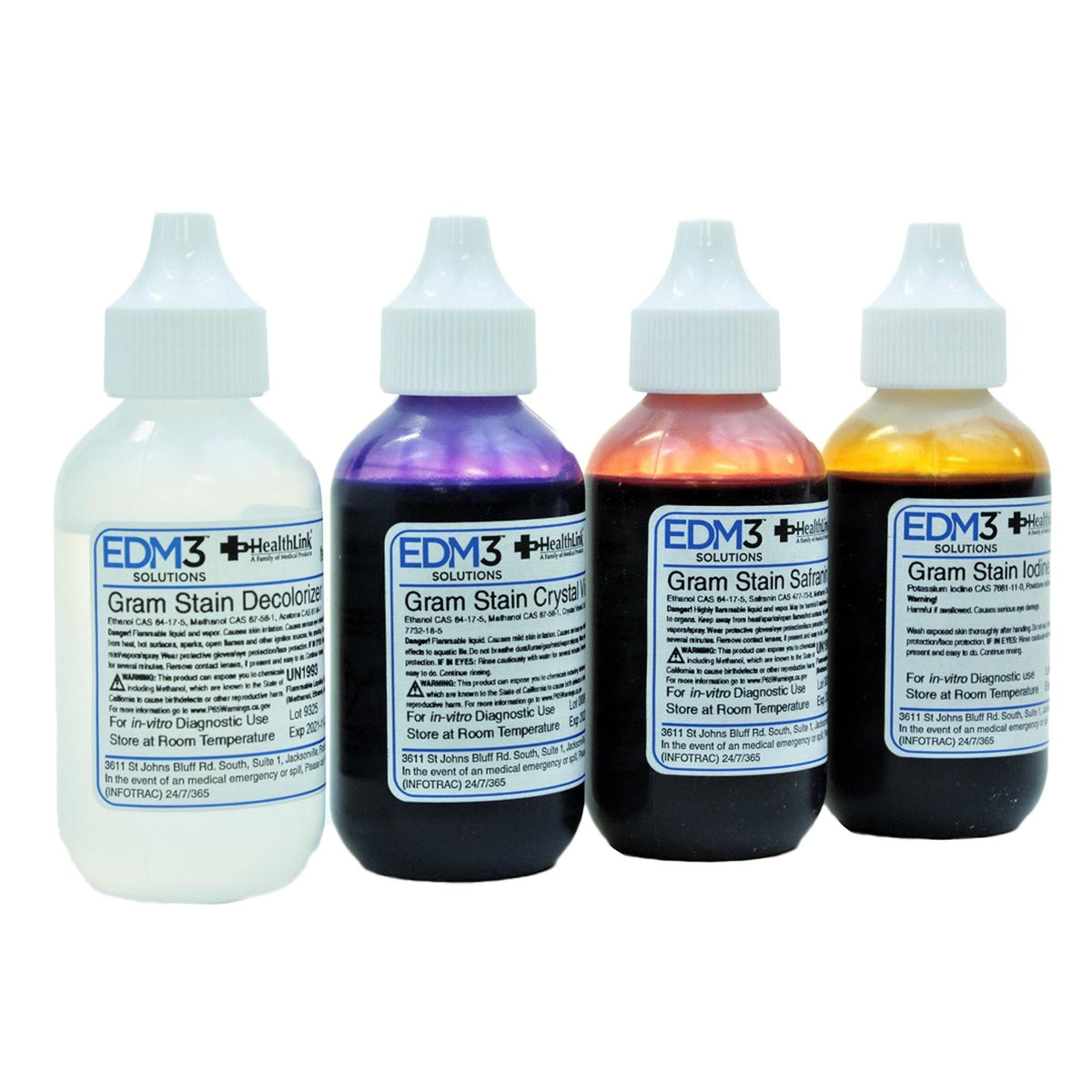 GRAM STAIN SET, 2OZ (4/ST) BICINF