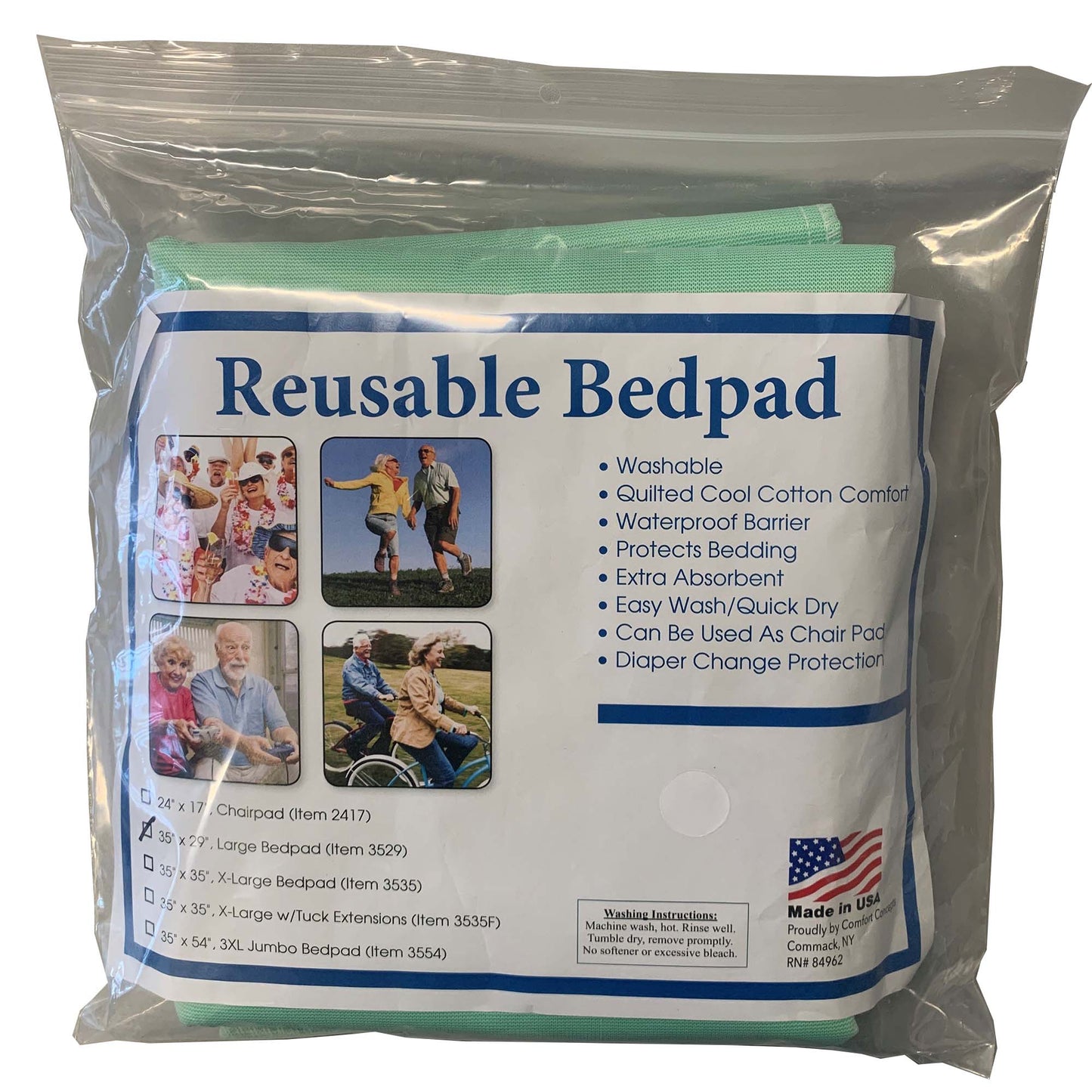 PAD, BED RUSBL 35X29 (12/DZ)