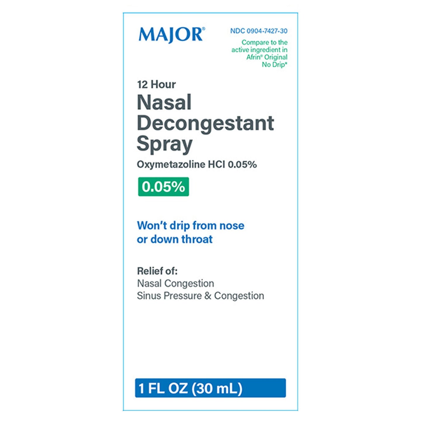 OXYMETAZOLINE HCL, SPR NASAL 12HR 0.05% 30ML
