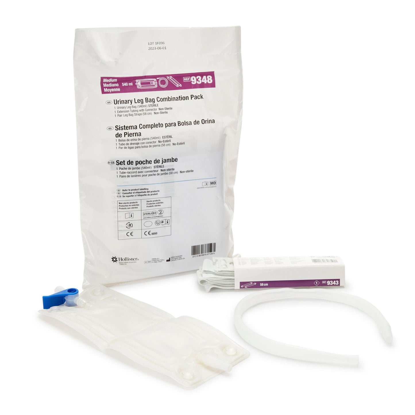 BAG, URINARY LEG LTX FREE 19OZ(12/BX)