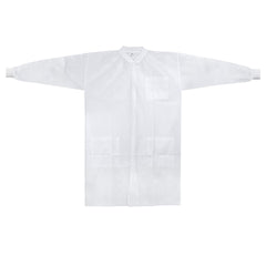 COAT, LAB KNITCUFF LF WHT SM/MED (10/BG 3BG/CS)