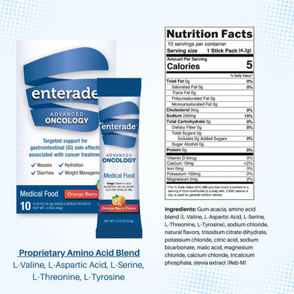 enterade® Advanced Oncology Formula, Orange-Berry, Single Serve Packets