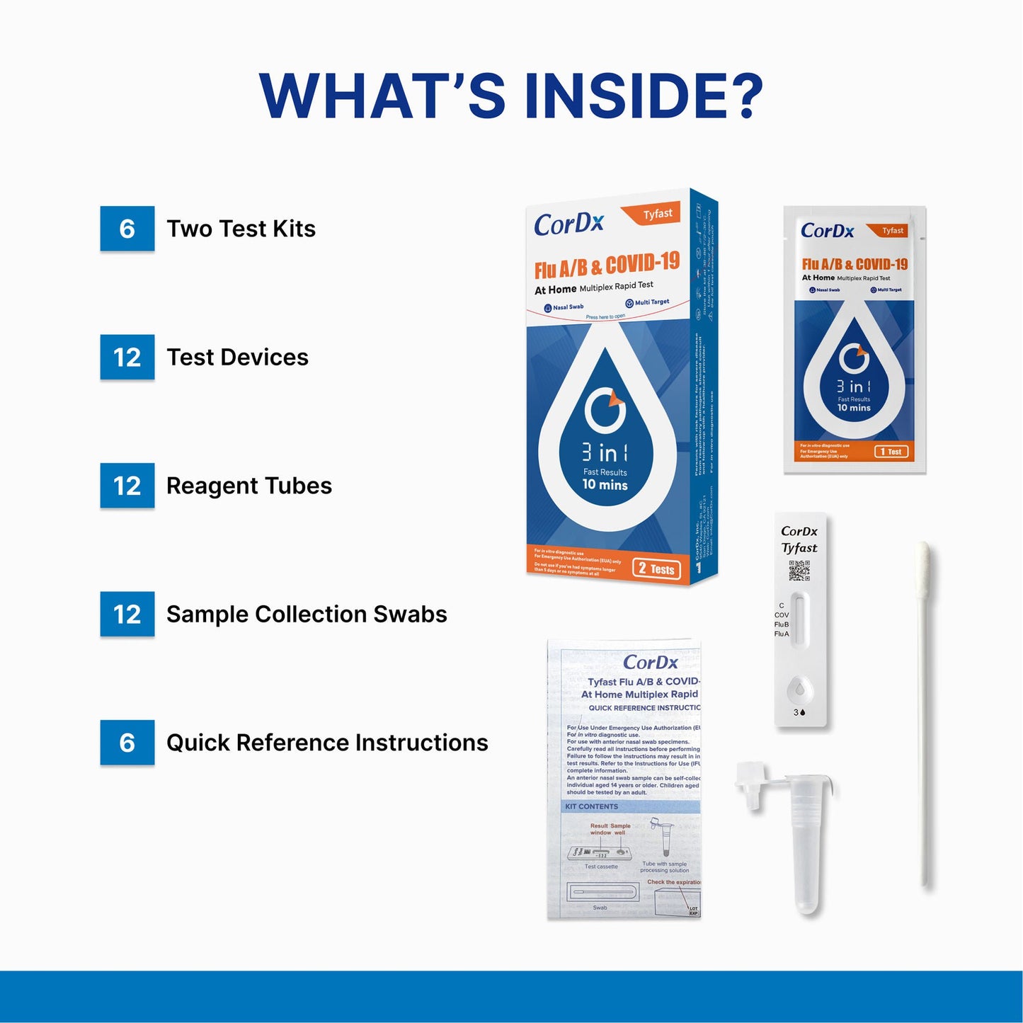 TEST, RAPID FLU A/B&COVID-19 HOME MULTIPLEX (10/BX)