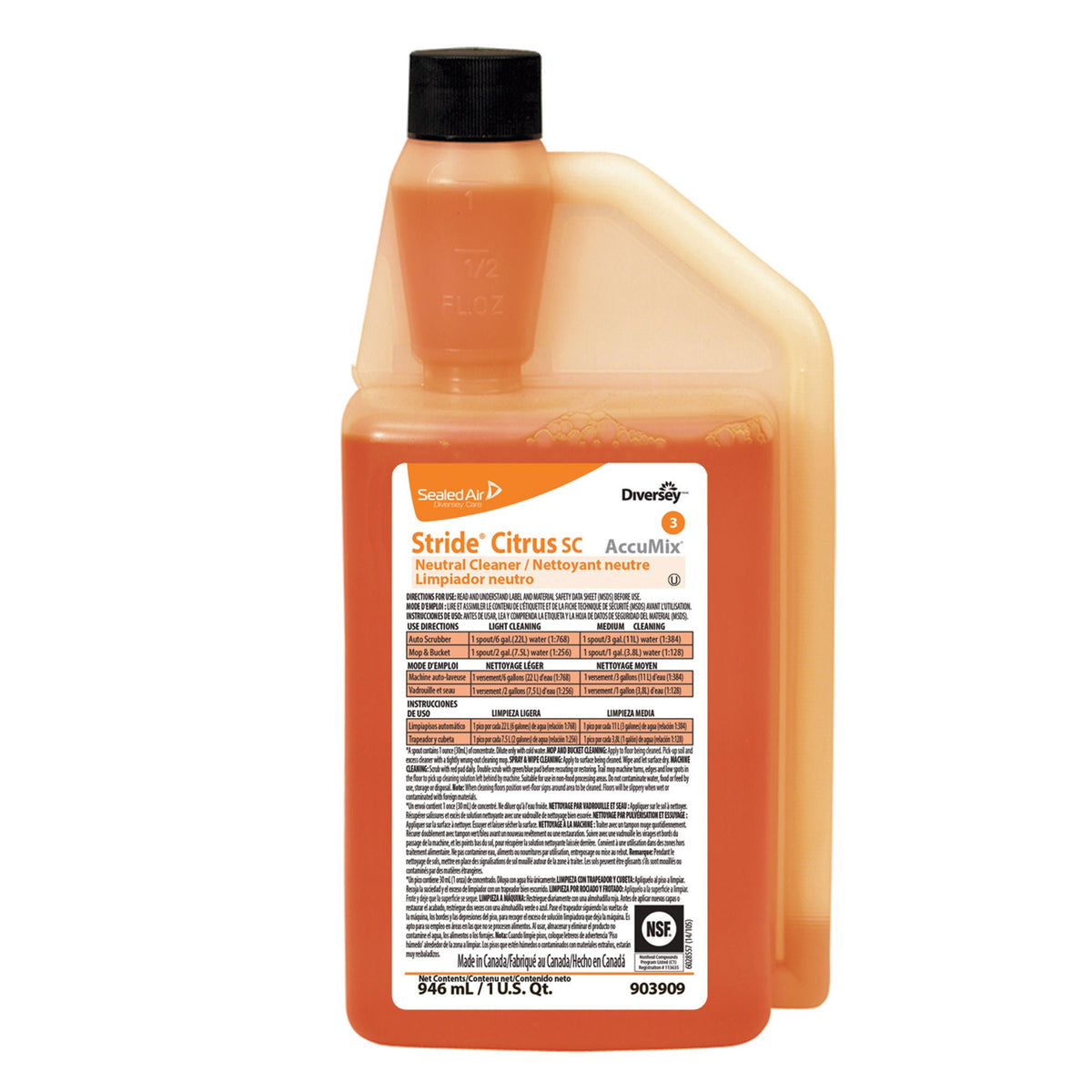 CLEANER, SURFACE STRIDE CITRUSSC NEUTRAL 32OZ (6/CS)