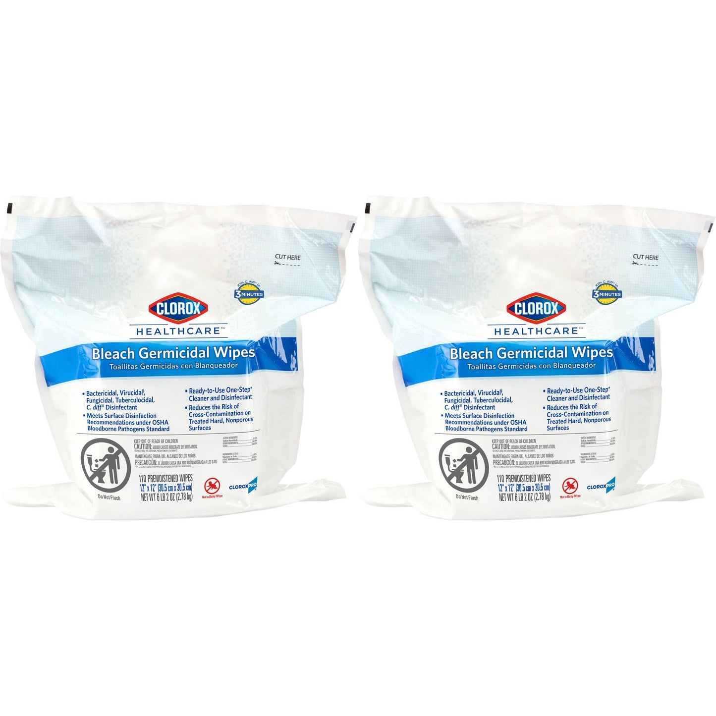 WIPE, CLOROX GERMICIDAL REFILL(110/BX 2BX/CS)