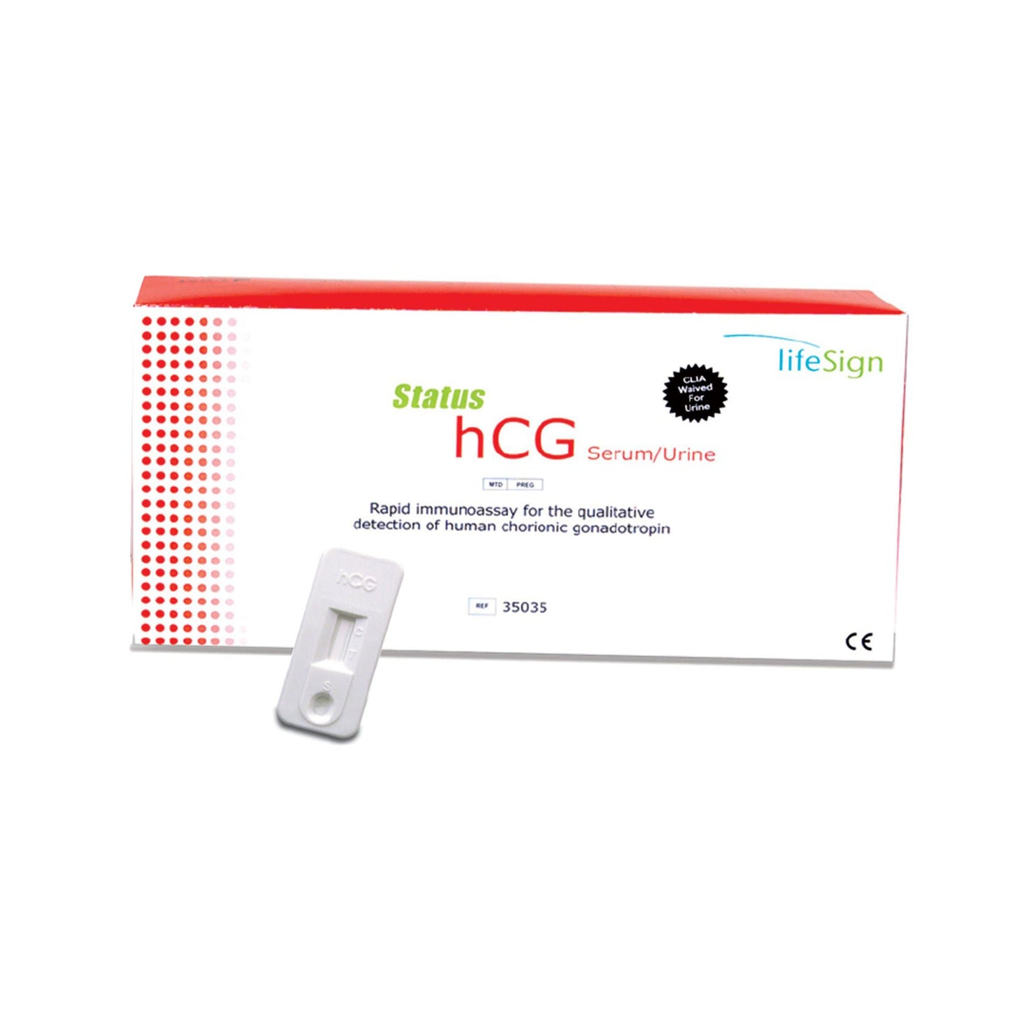 TEST KIT, PREG HCG SERUM/URINESTATUS (35/BX)