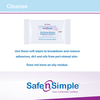 WIPE, ADHSV REMOVER PERI-STOMA(50/PK 12PK/CS)
