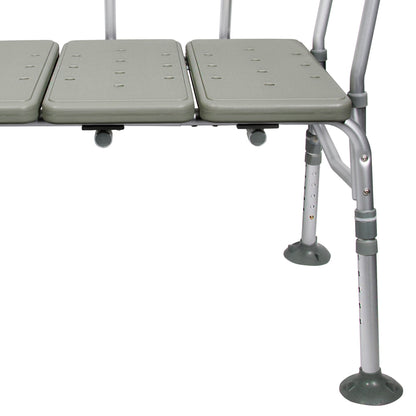 BENCH, TRANSFER W/BACK ALUMINUM FRAME 400LB