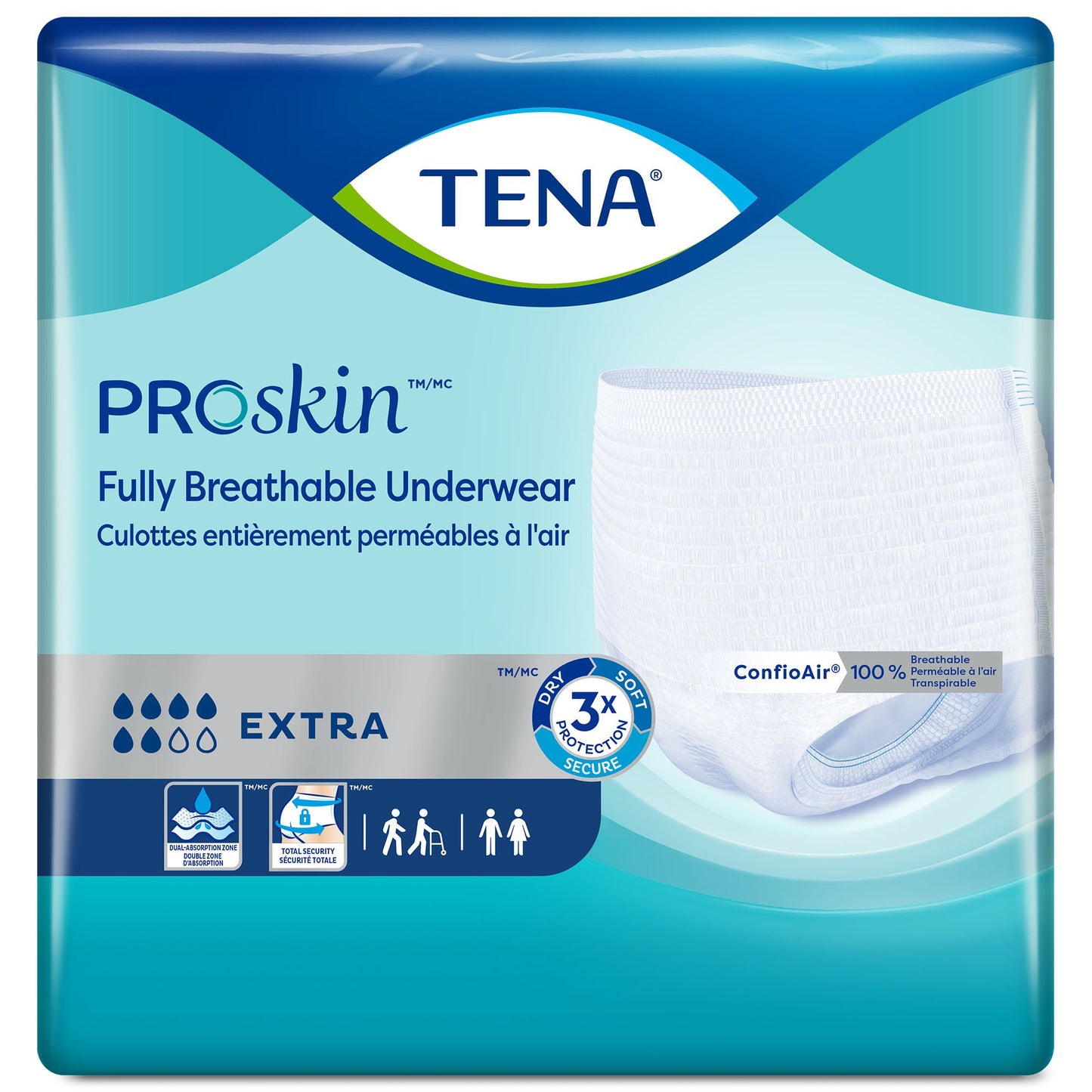 UNDERWEAR, TENA EXTRA PROTECTIVE XLG (12/BG 4 BG/CS)