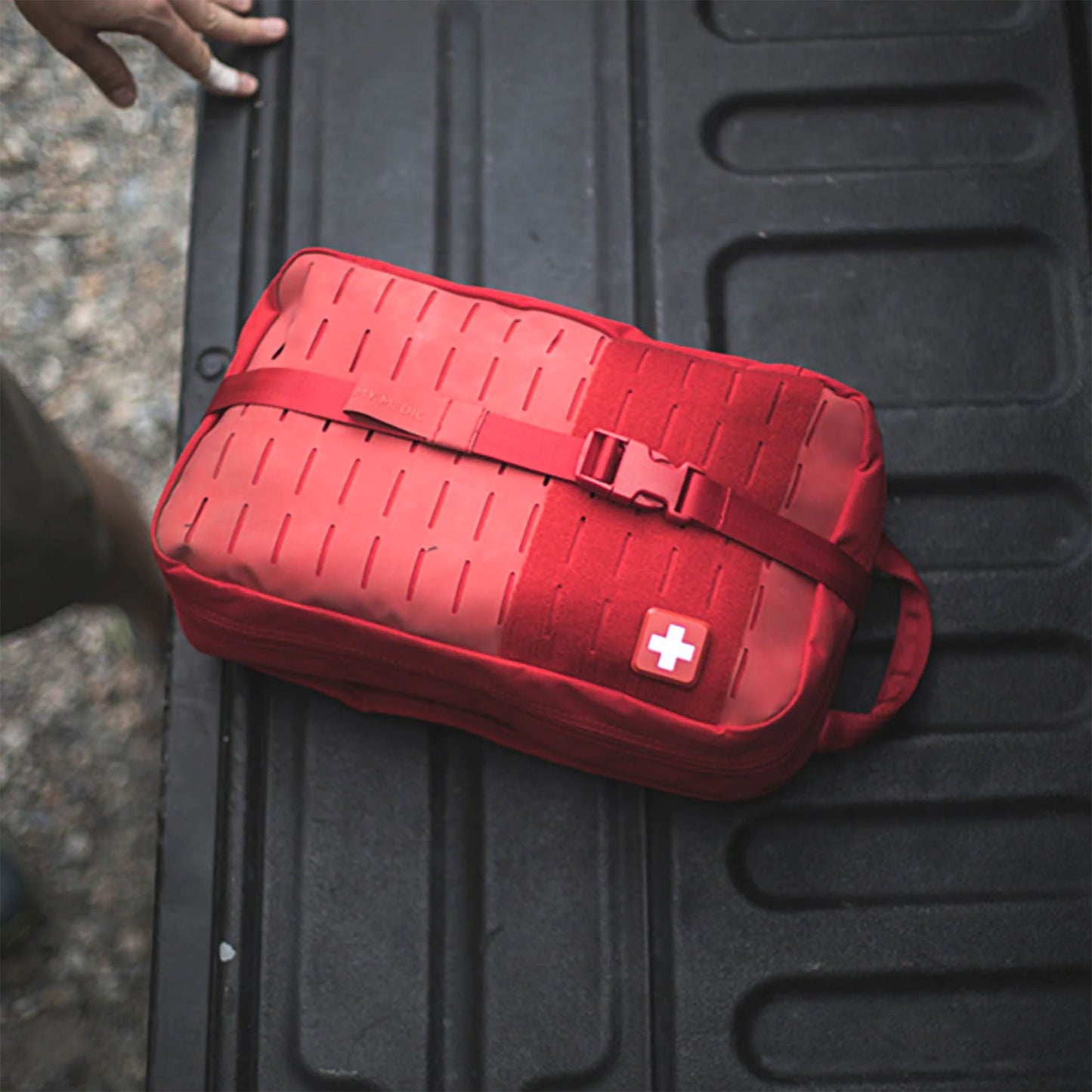 FIRST AID KIT, MYFAK LG PRO 200PC NYLON BAG RED 14X8.75X6"