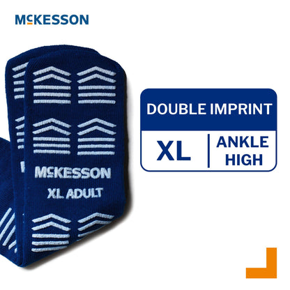 SLIPPER, TERRY DBL IMPRINTED RBLU ADLT XLG (48PR/CS)
