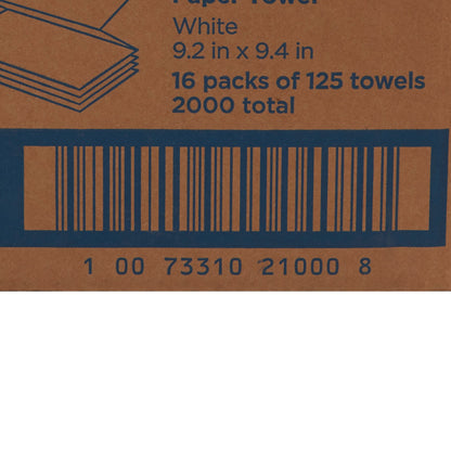 TOWEL, PAPER MULTI-FOLD 2PLY WHT (125/EA 16EA/CS)