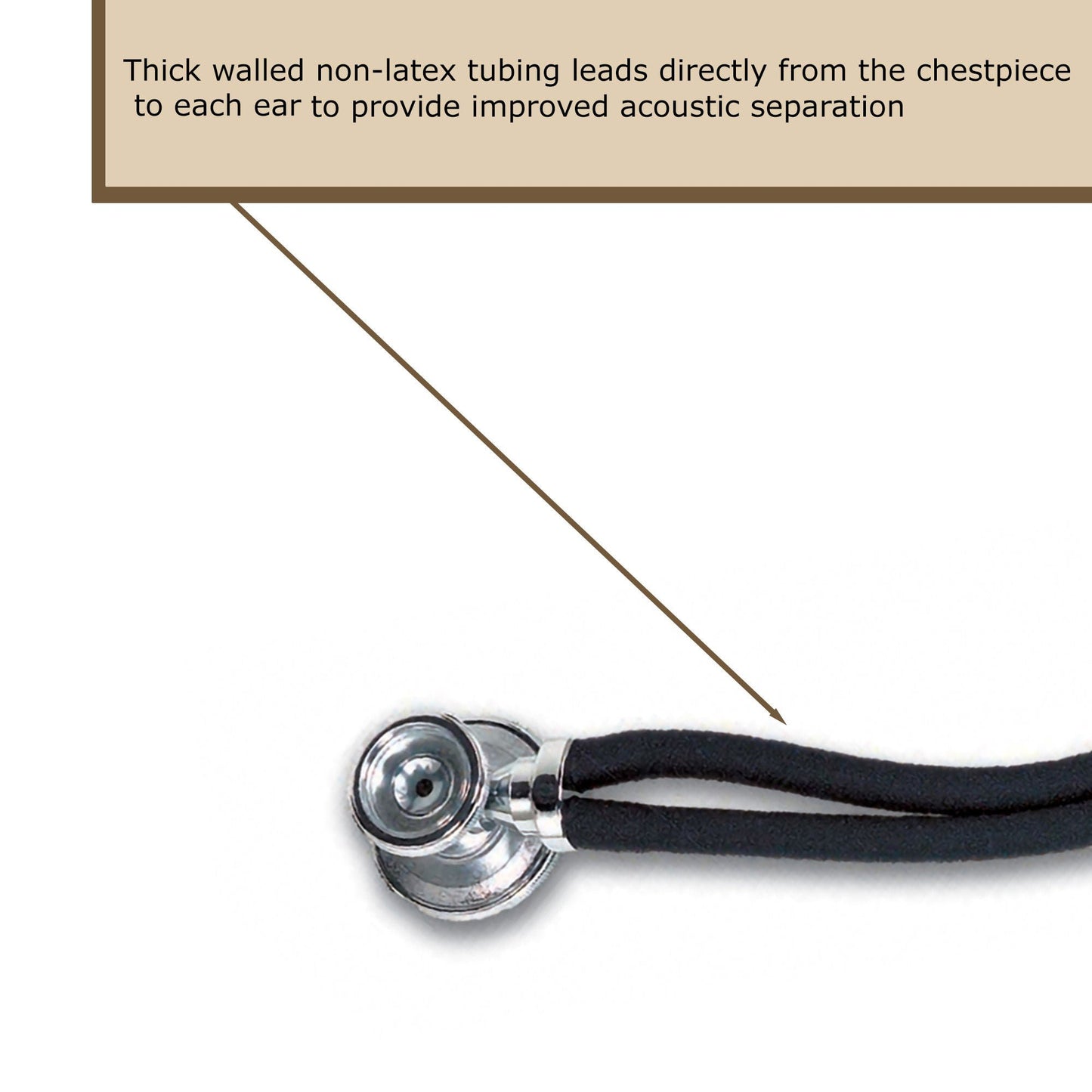 STETHESCOPE, SPRAG/RAP CHROME 30" W/BLK TU