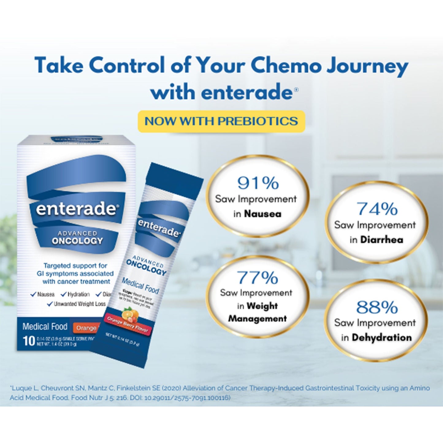 enterade® Advanced Oncology Formula, Orange-Berry, Single Serve Packets