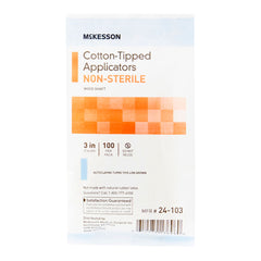 APPLICATOR, COTTON TIP N/S 3" (100/BG 10BG/BX 10BX