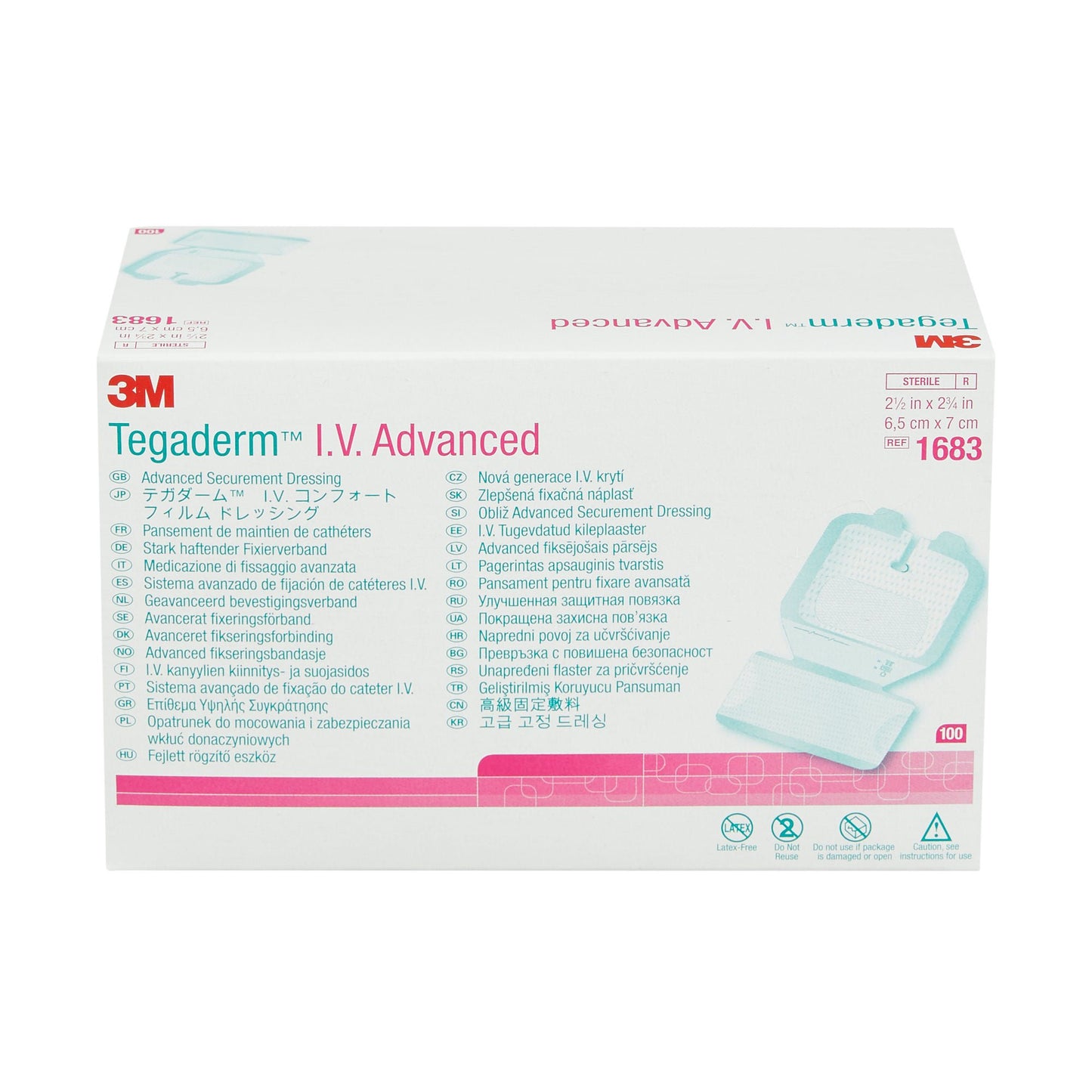 DRESSING, TEGADERM 2 1/2X2 3/4(100/BX 4BX/CS) 3M