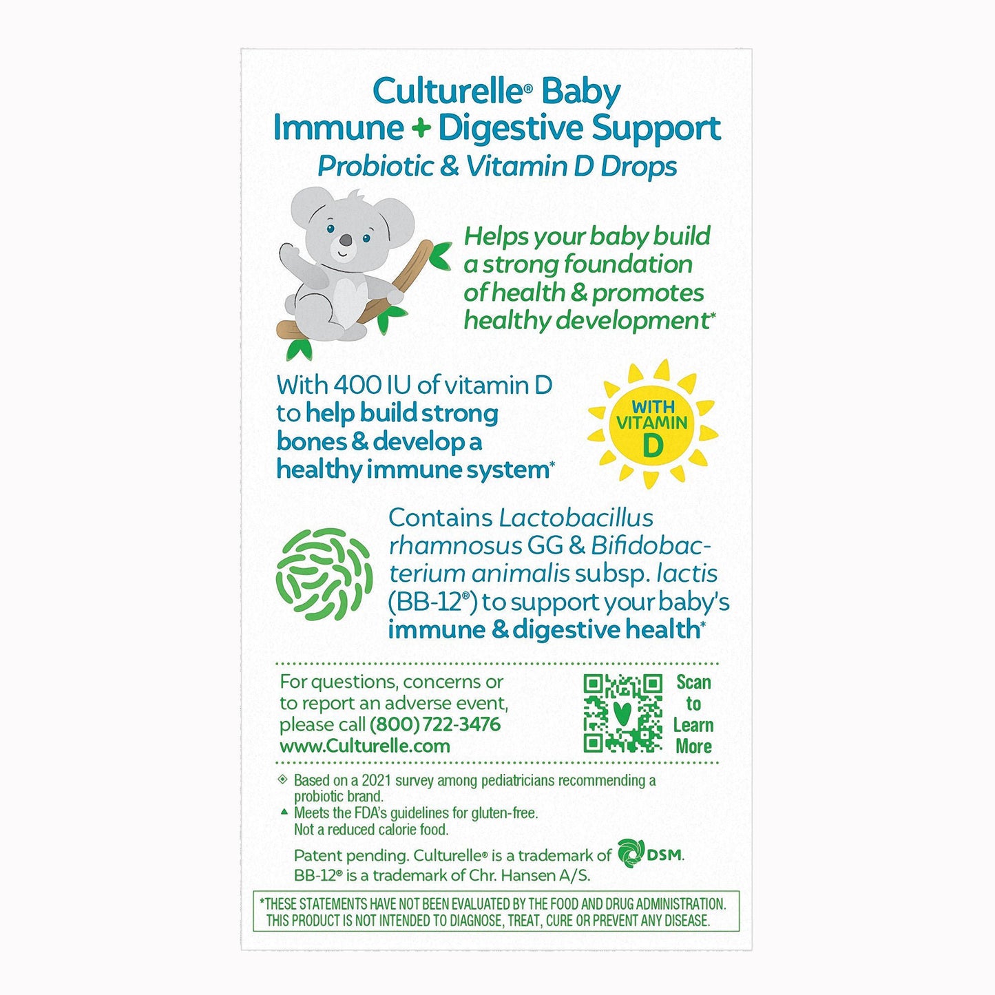 SUPPLEMENT, DRPS CULTURELLE BABY IMMUNE+DIGESTIVE .3OZ (24BX
