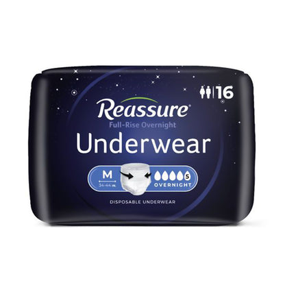 Reassure® Full-Rise Overnight Absorbent Underwear, Heavy Absorbency, Medium