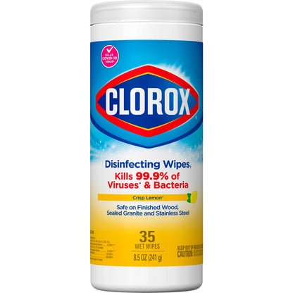 WIPE, CLOROX DISINF LEMON FRESH (35/PK 12PKCS) SALFLD