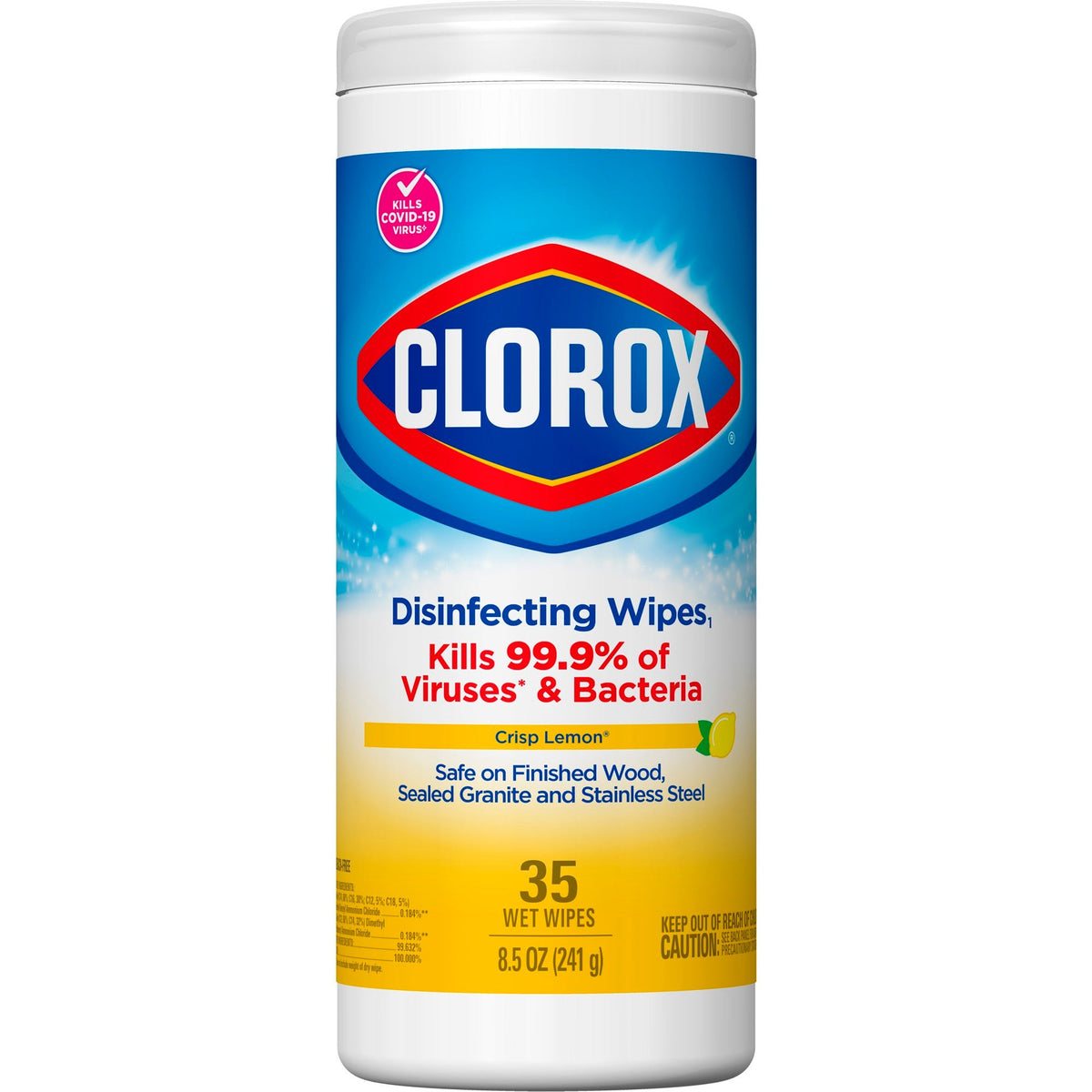 WIPE, CLOROX DISINF LEMON FRESH (35/PK 12PKCS) SALFLD