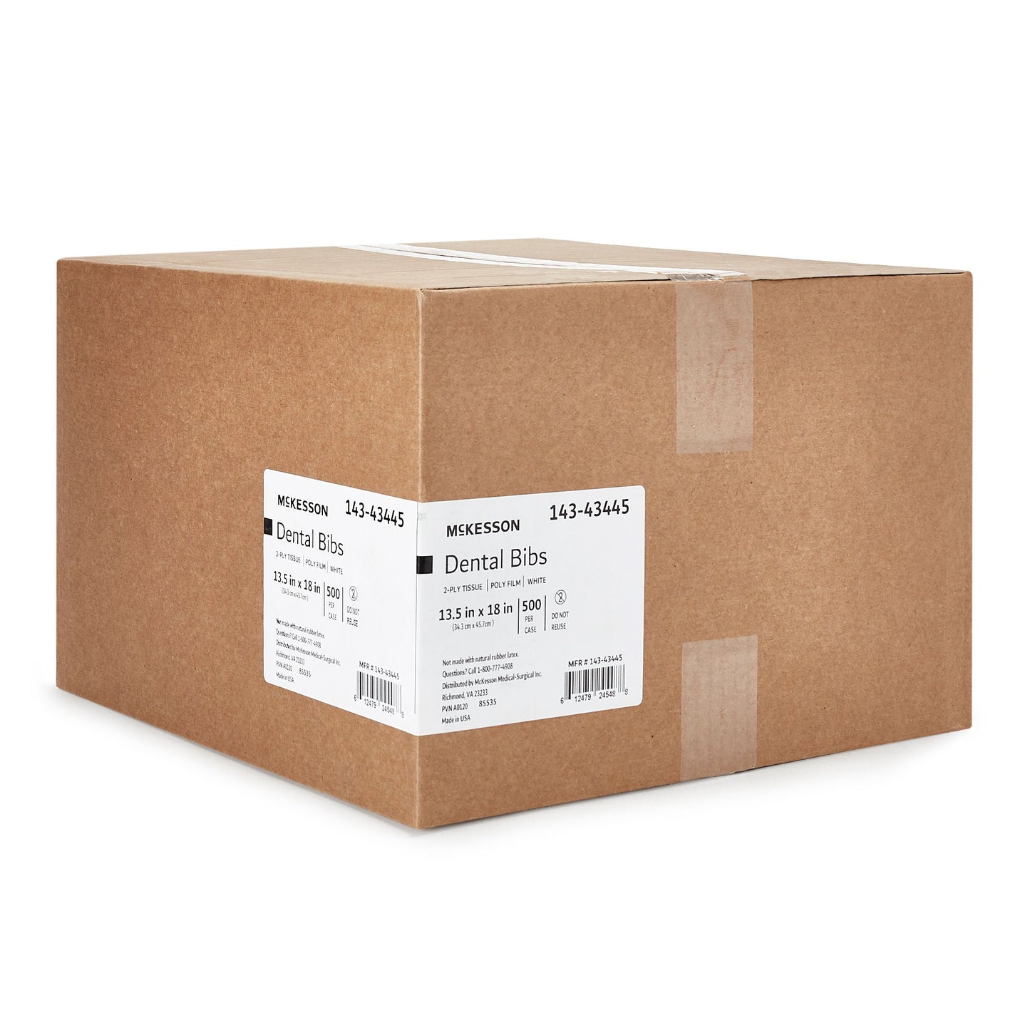 BIB, DENTAL TIP WHT 13.5"X18" (500/CS)