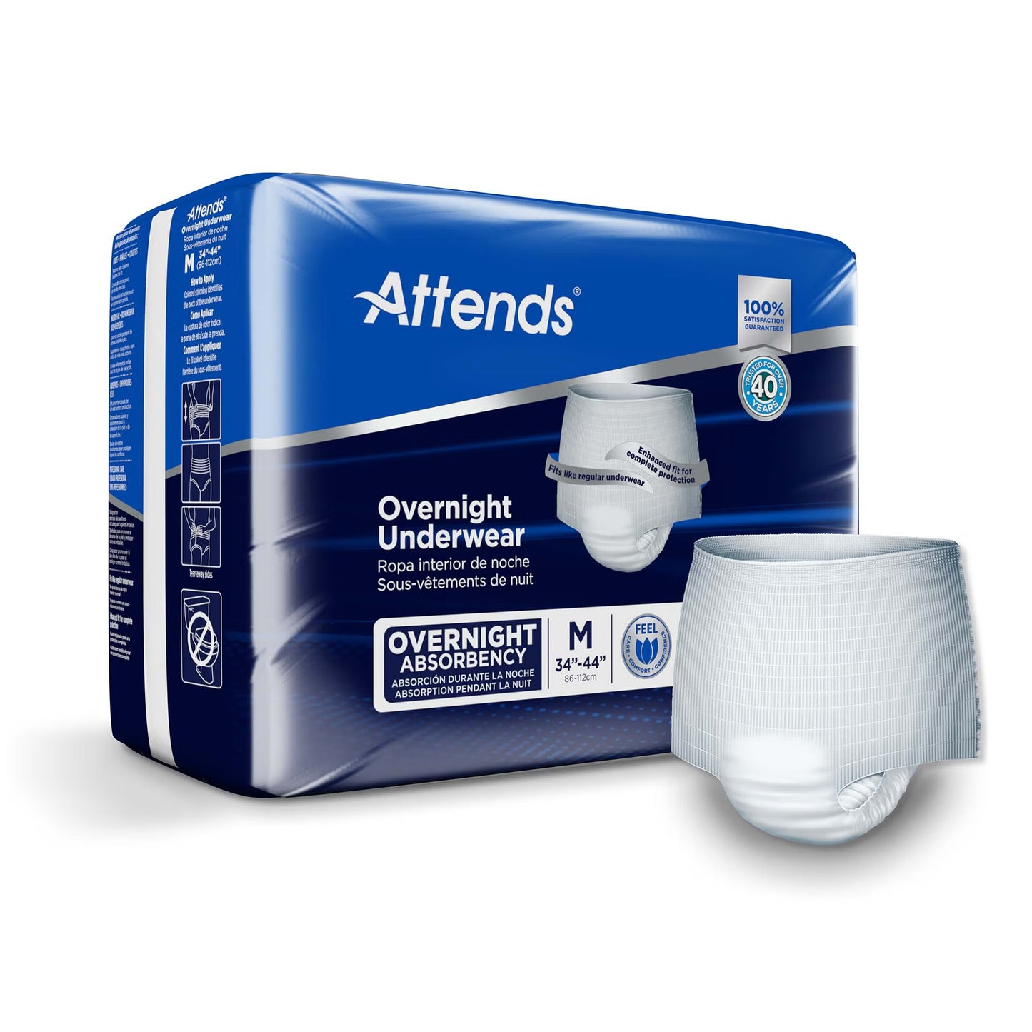 UNDERWEAR, INCONT OVERNIGHT SUPER+ MED (16/BG 4BG/CS)