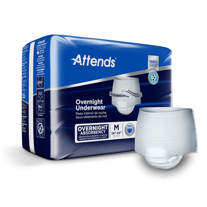 UNDERWEAR, INCONT OVERNIGHT SUPER+ MED (16/BG 4BG/CS)